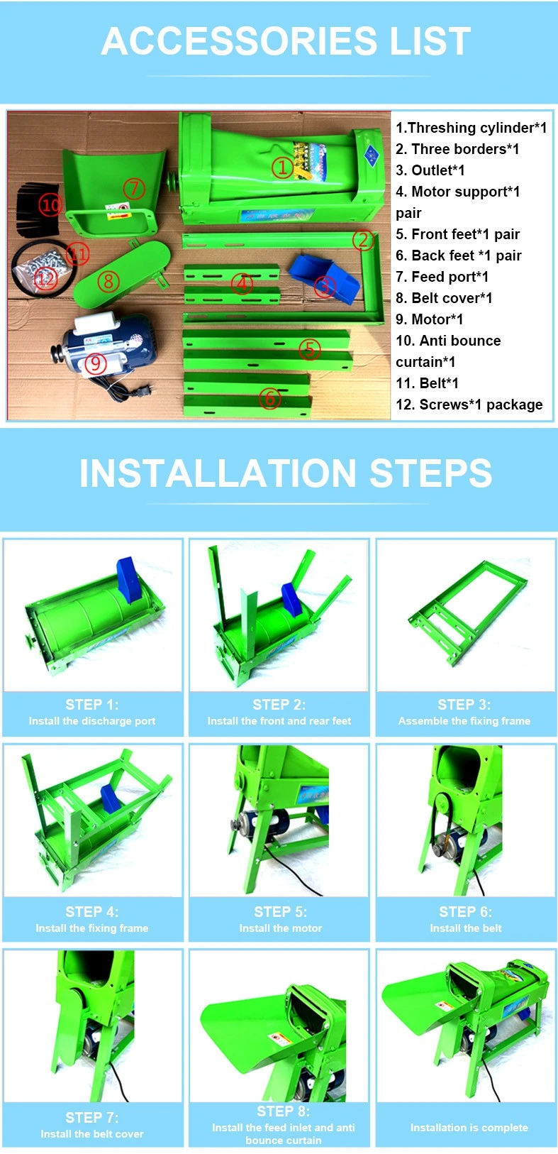 Multi-Function and Efficient Corn Sheller Machine