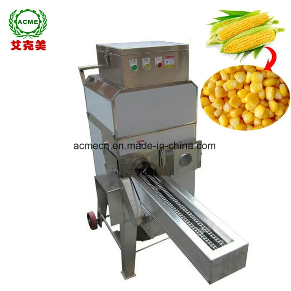 Stainless Steel Automatic Frozen Food Industry Sweet Fresh Corn Sheller with Conveyor